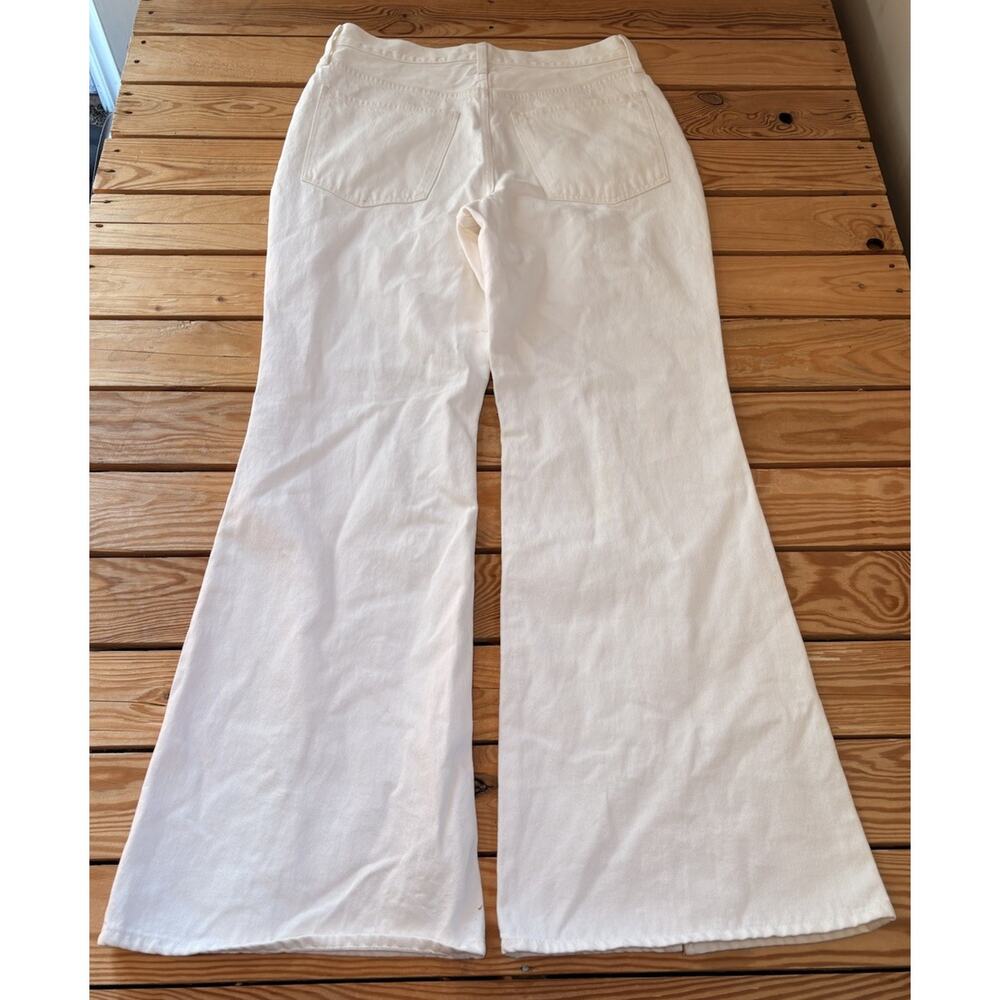 Madewell NWT Women’s Baggy Flare jeans size 30 White N9 - Picture 2 of 12